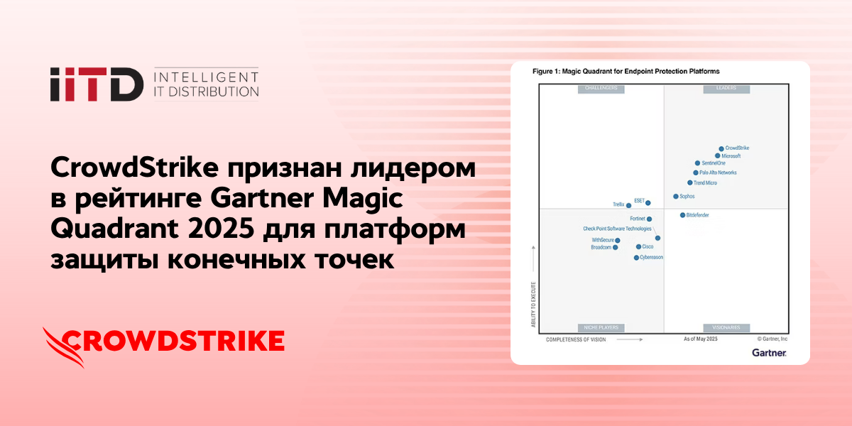 CrowdStrike признана лидером в шестой раз подряд в рейтинге Gartner Magic Quadrant 2025 для платформ защиты конечных точек - изображение 1
